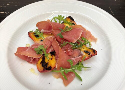 Grilled Peaches with Prosciutto
